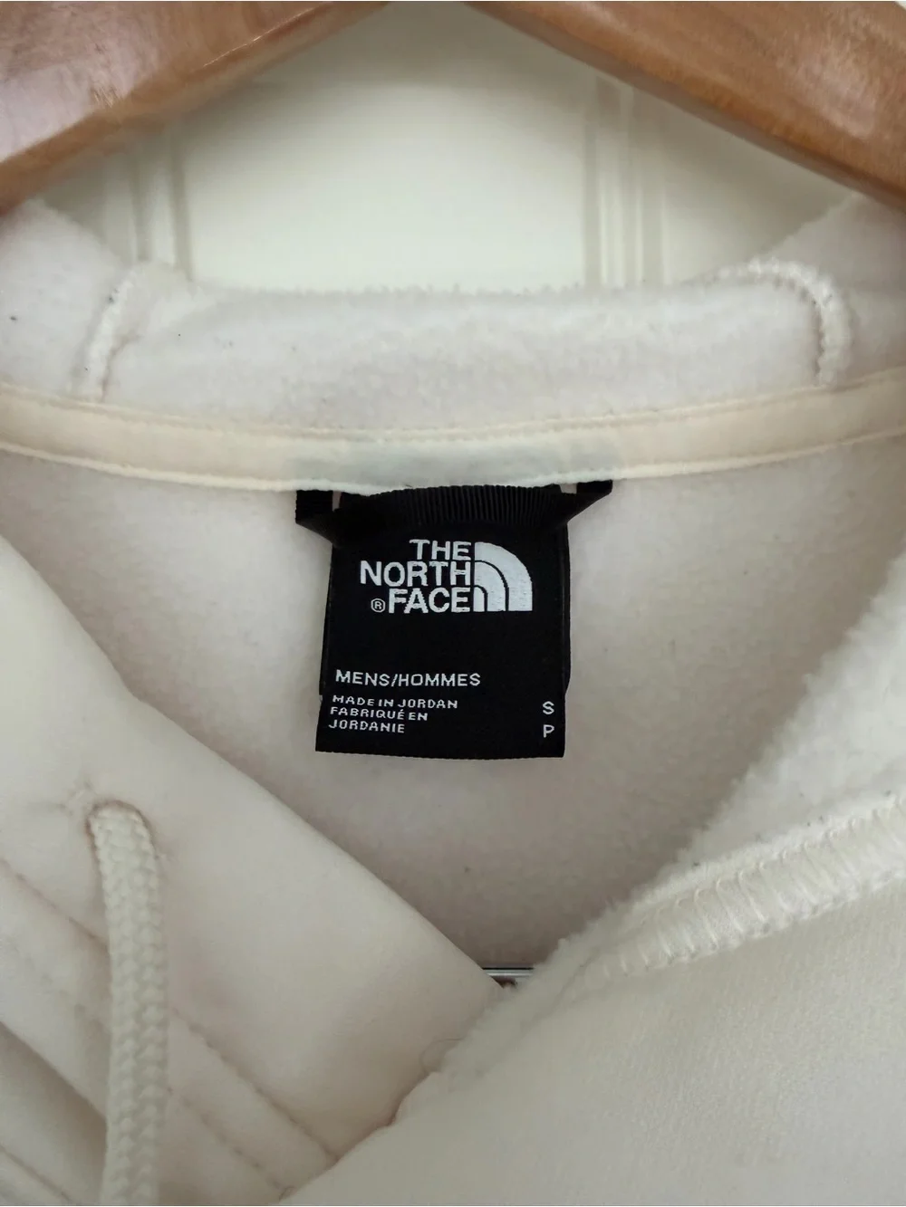The North Face Men's Off-White Hoodie with Center Logo